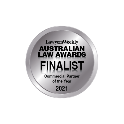 Lawyers Weekly Australian Law Awards Finalist Commercial Partner of the Year 2021